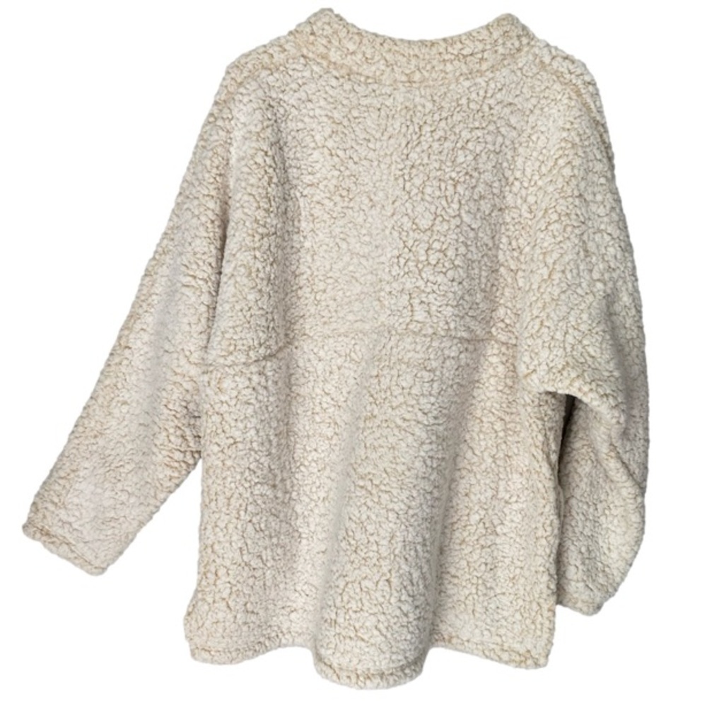 TIME & TRU Top Faux Sherpa Oatmeal Heather Women's Plus Size 2X (20W-22W) - Picture 4 of 12